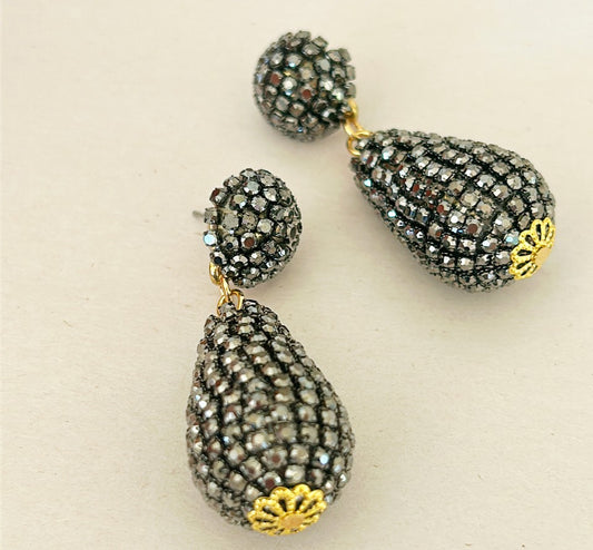 Glamorous statement pierced style earrings