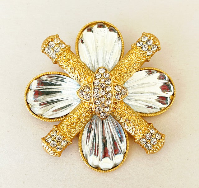 Classic Maltese style designer couture brooch.