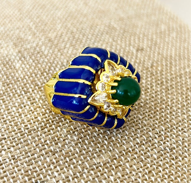 Designer style statement cocktail ring.