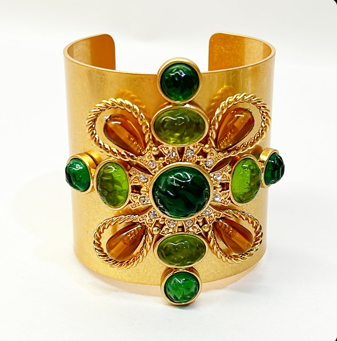 Extra large chunky designer style statement cuff bracelet.