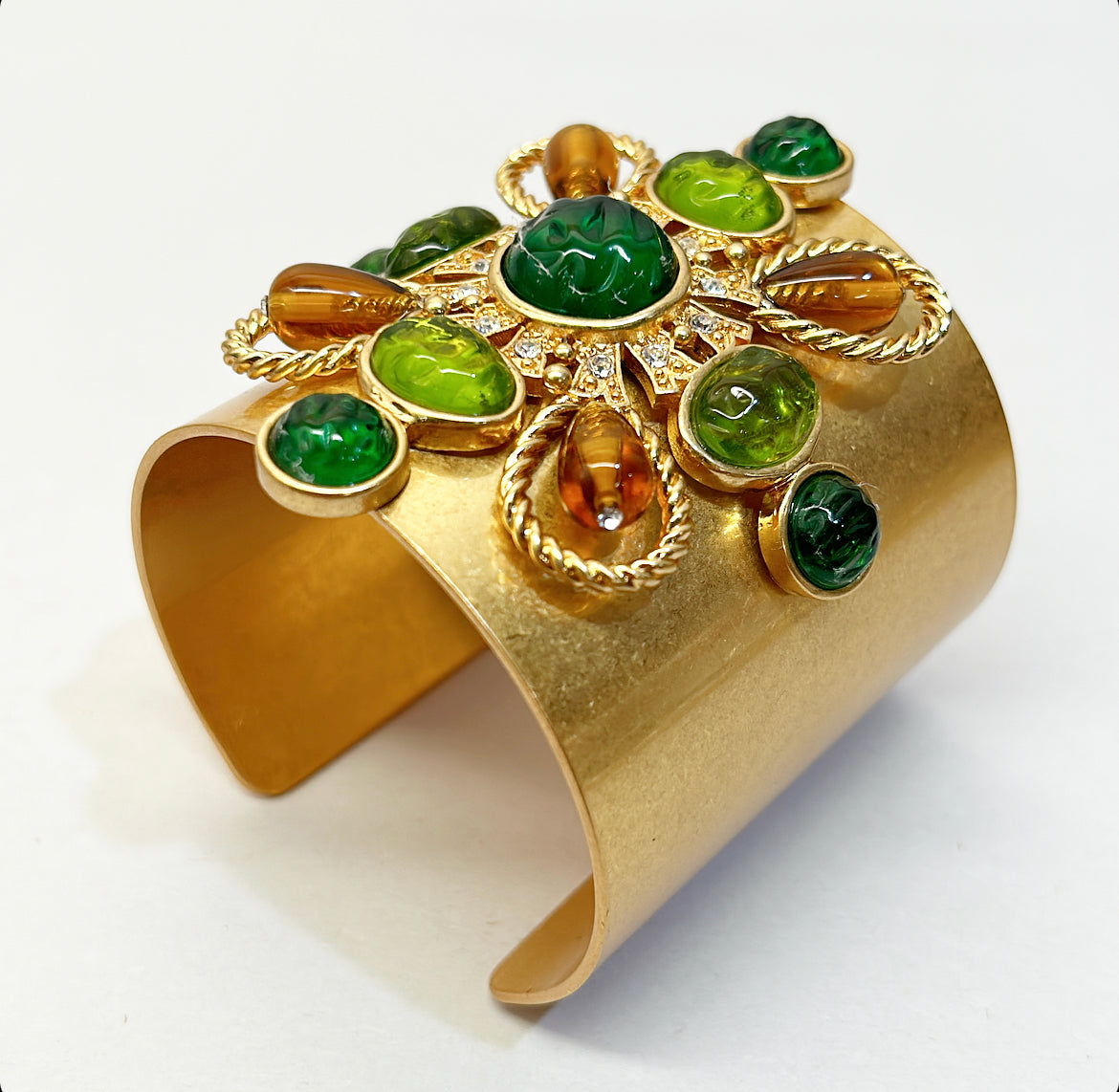 Extra large chunky designer style statement cuff bracelet.