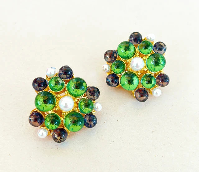 Large statement size clip on earrings